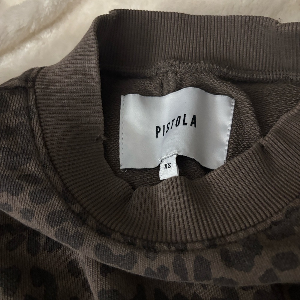 Pistola women’s leopard  Patterned Crewneck Sweatsuit /joggers